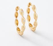 Sara Patino Wisteria Reversible Gold and Topaz Hoop Earrings