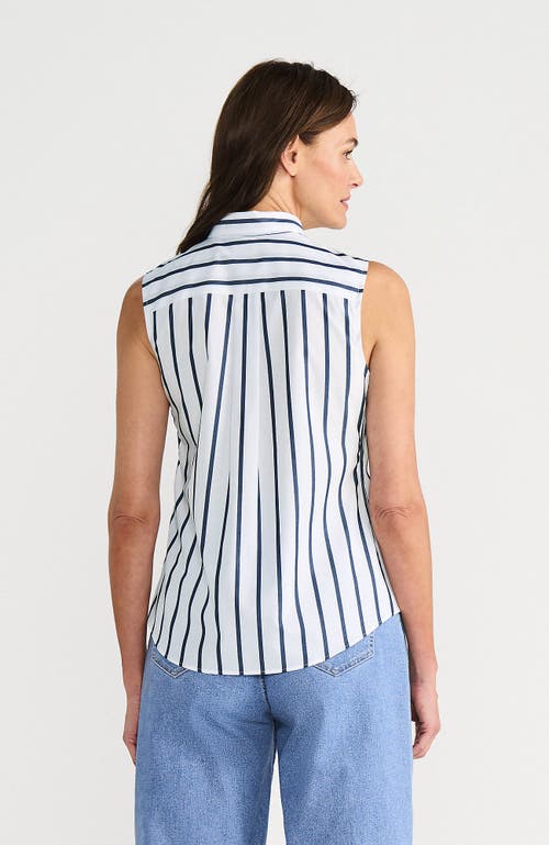 Lands' End Sleeveless No Iron Shirt In White