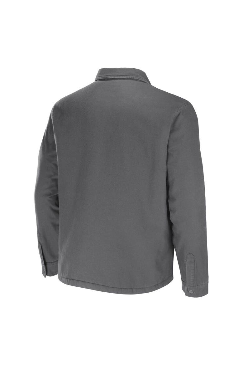 Men's NFL x Darius Rucker Collection by Fanatics Gray Green Bay Packers Canvas Button-Up Shirt Jacket, Alternate, color, Gray