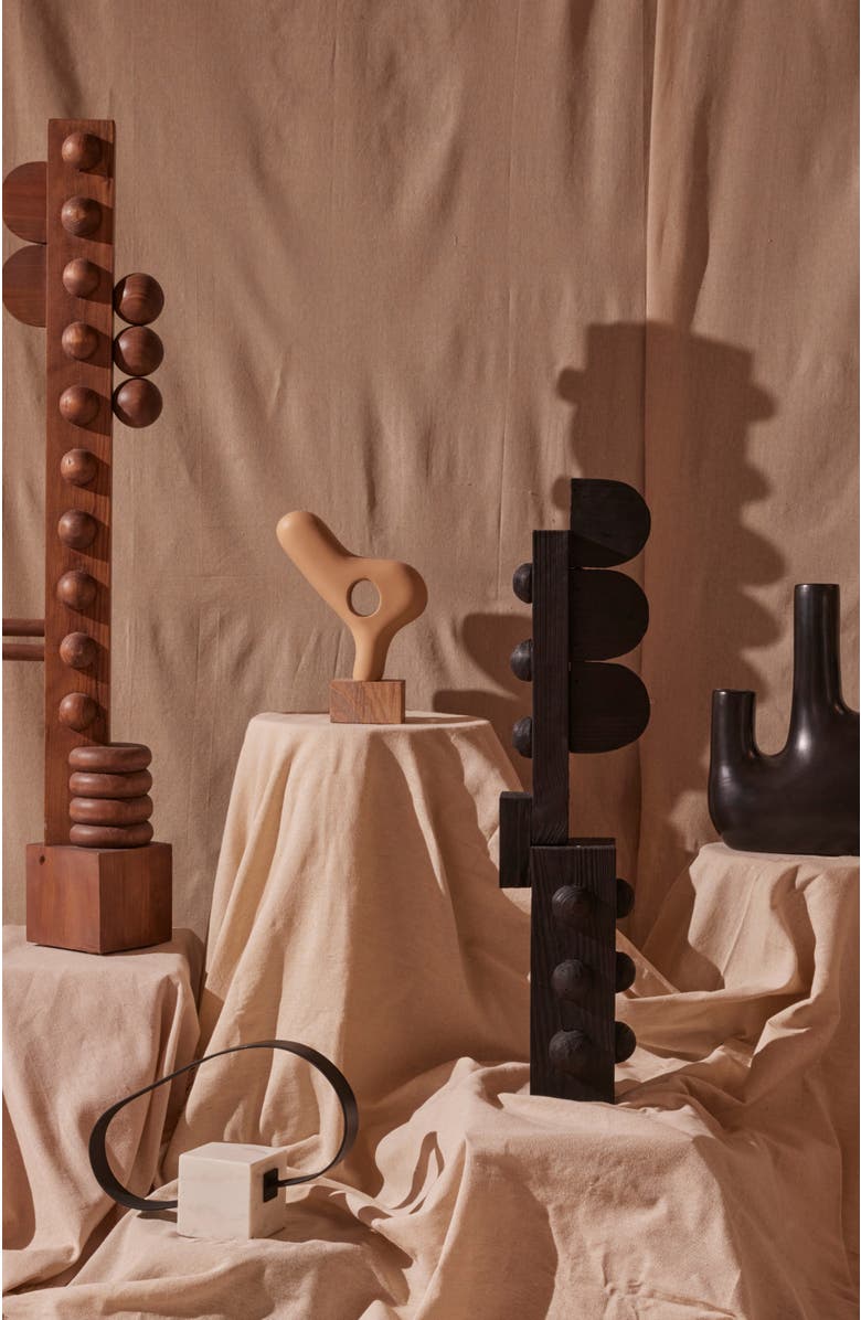 Meso Goods Jamas Wood Sculpture, Alternate, color, Black