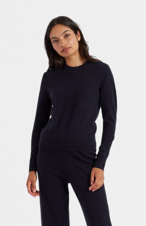 Wool & Cashmere Cropped Sporty Sweater
