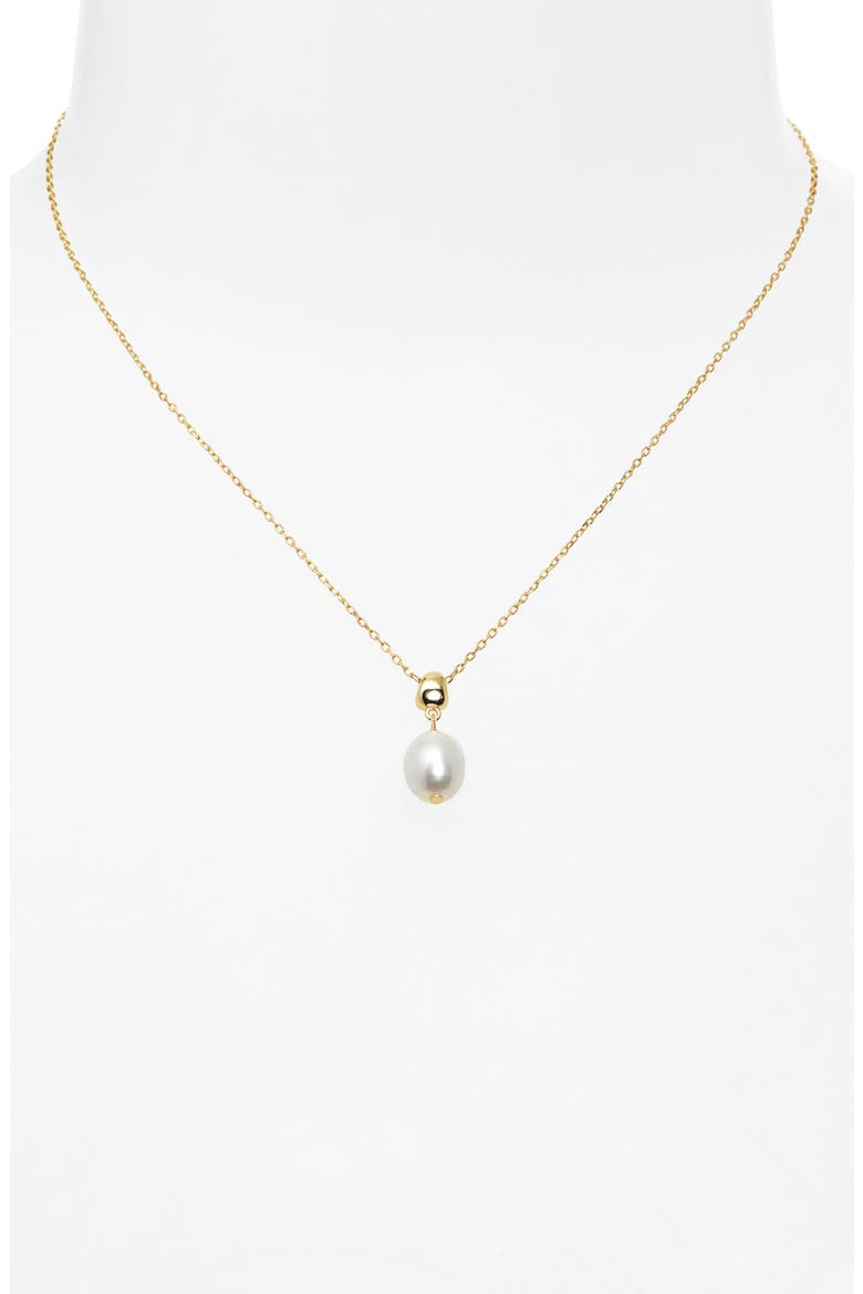 Imitation Pearl Pendant Necklace, Alternate, color, GOLD