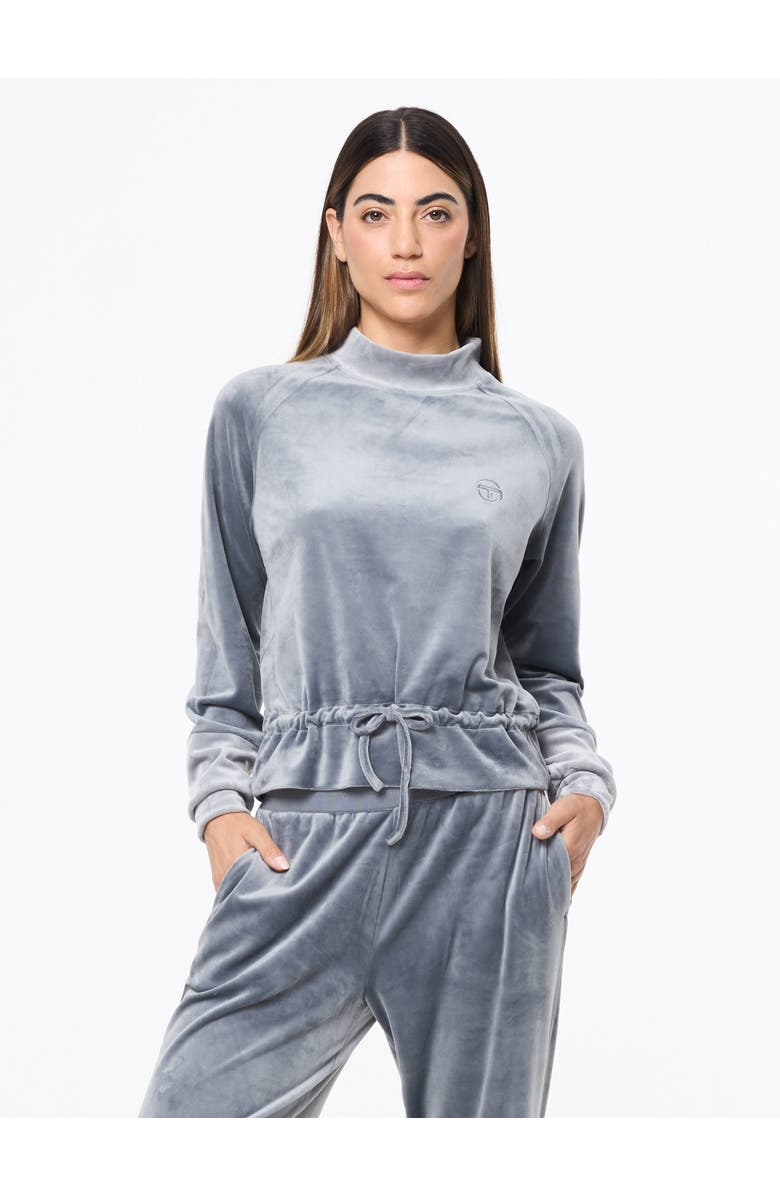 Sergio Tacchini Lina Velour Top, Main, color, Quiet Shade