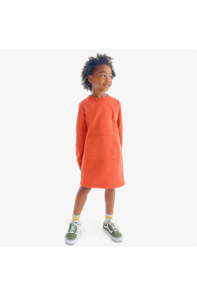 Kids Cozy Fleece Sweatshirt Dress, Alternate, color, Heather Spruce
