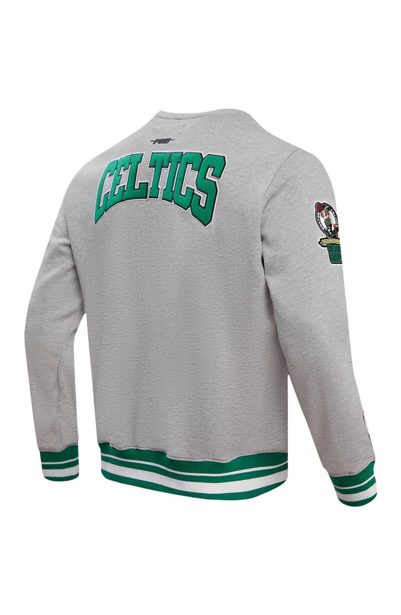 PRO STANDARD Men's Pro Standard Heather Gray Boston Celtics Crest Emblem Pullover Sweatshirt, Alternate, color, 