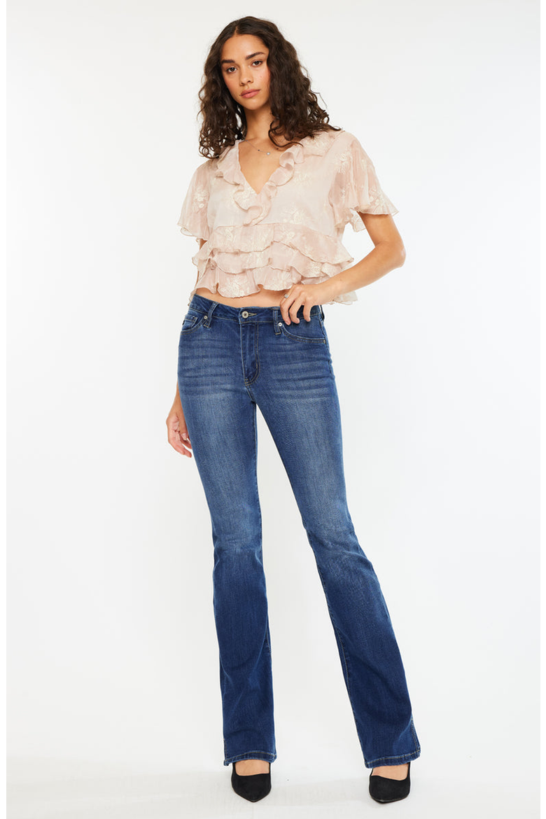 Constance Essentials High Rise Bootcut Jeans, Alternate, color, Medium Wash