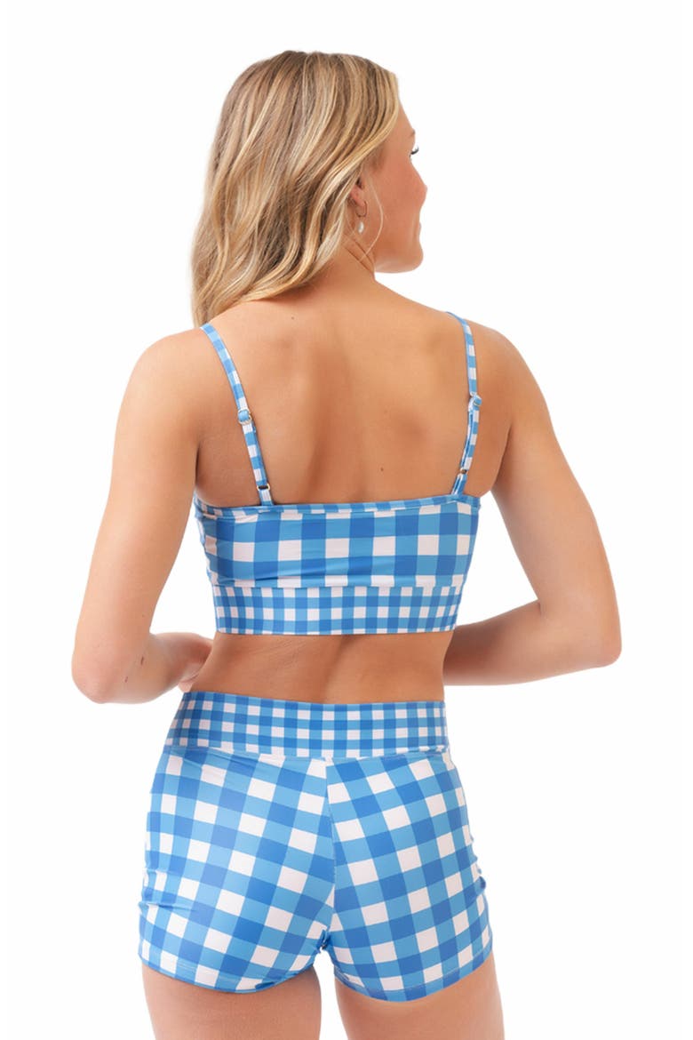 Whimsy Floral Retro Boy Short - XS, Alternate, color, Blue Gingham
