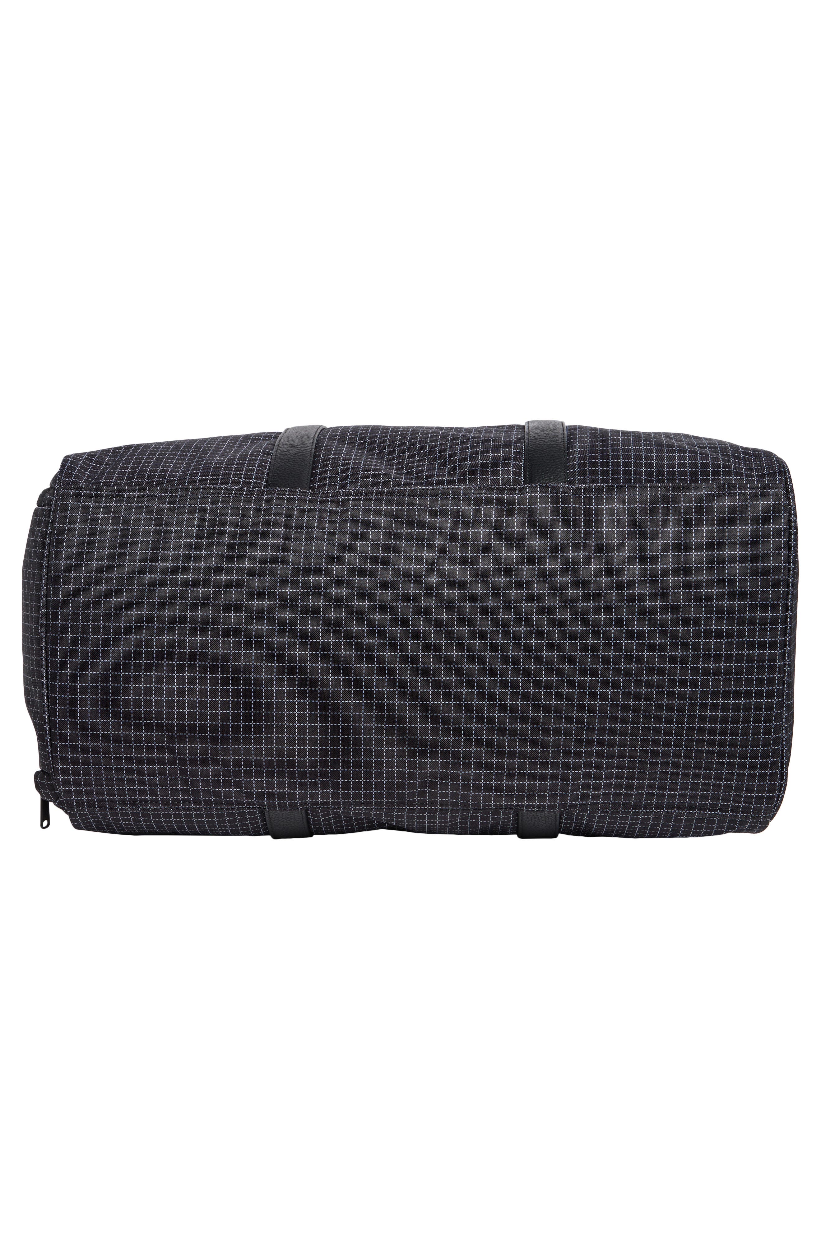 Herschel Supply Co. Novel Recycled Nylon Duffle Bag, Alternate, color, Grid - Black