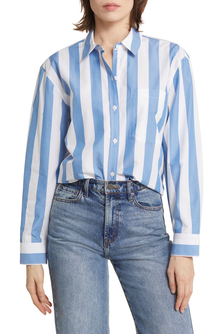 Arlo Stripe Shirt, Main, color, RUE STRIPE