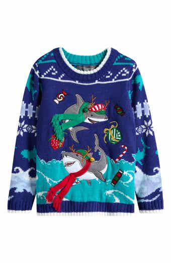 33 DEGREES Kids' Ocean Sharks Holiday Sweater