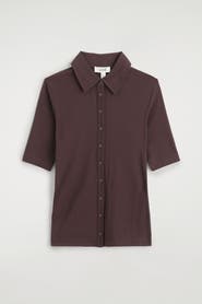 COS Sculpted Cotton-Jersey Shirt