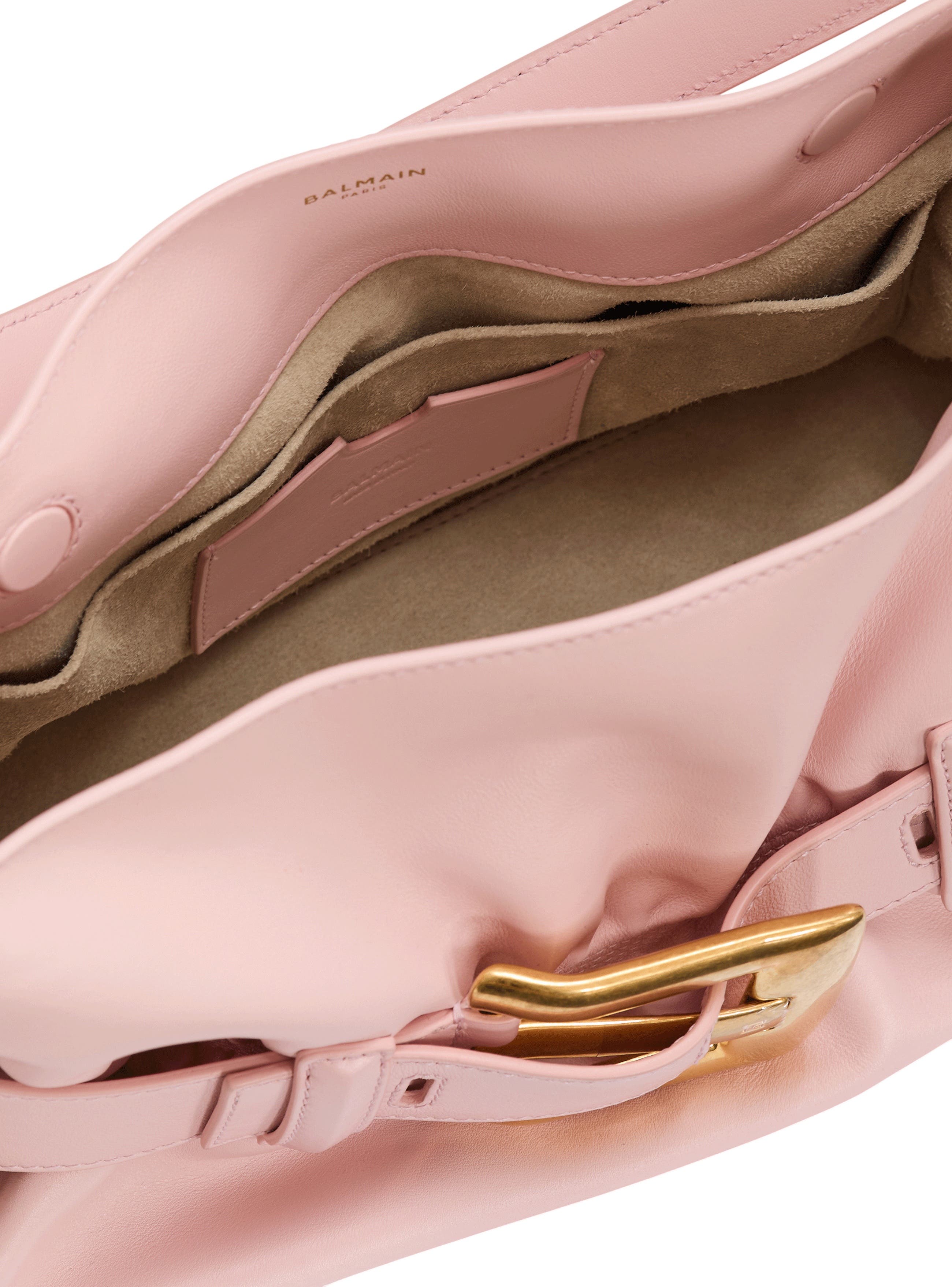 Balmain Medium Anthem bag in smooth leather, Alternate, color, Pink