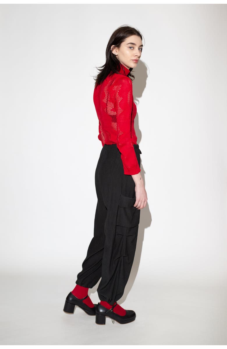 Untitled in Motion Tambalah Crinkle Cargo Pant, Alternate, color, Black Crinkle