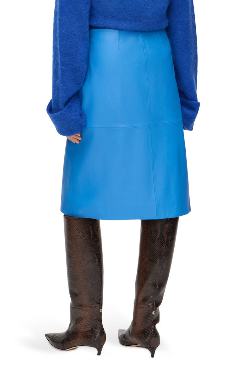 Olwen Leather Skirt, Alternate, color, BLUE