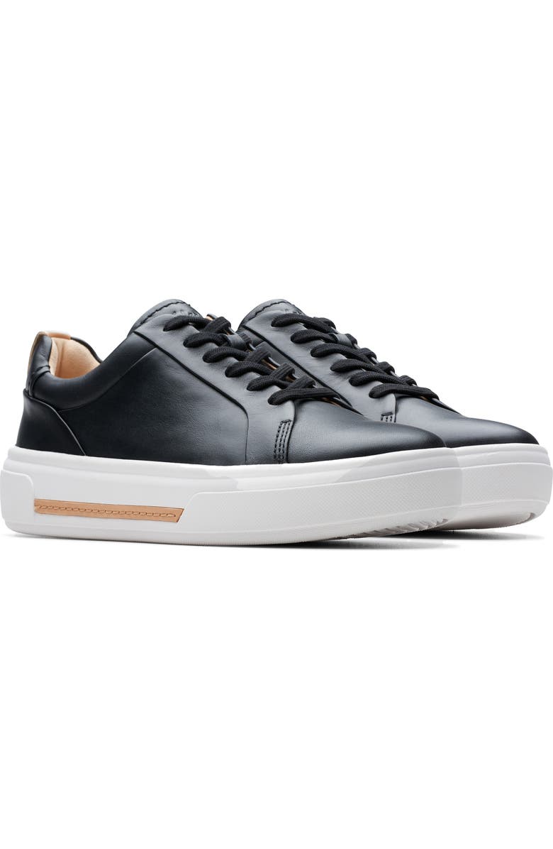 Clarks<sup>®</sup> Hollyhock Walk Sneaker, Main, color, Black Leather
