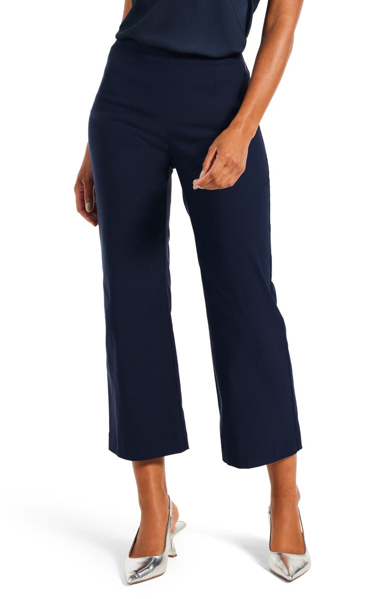 NIC+ZOE Wonderstretch Wide Leg Pull-On Pants, Main, color, Dark Indigo