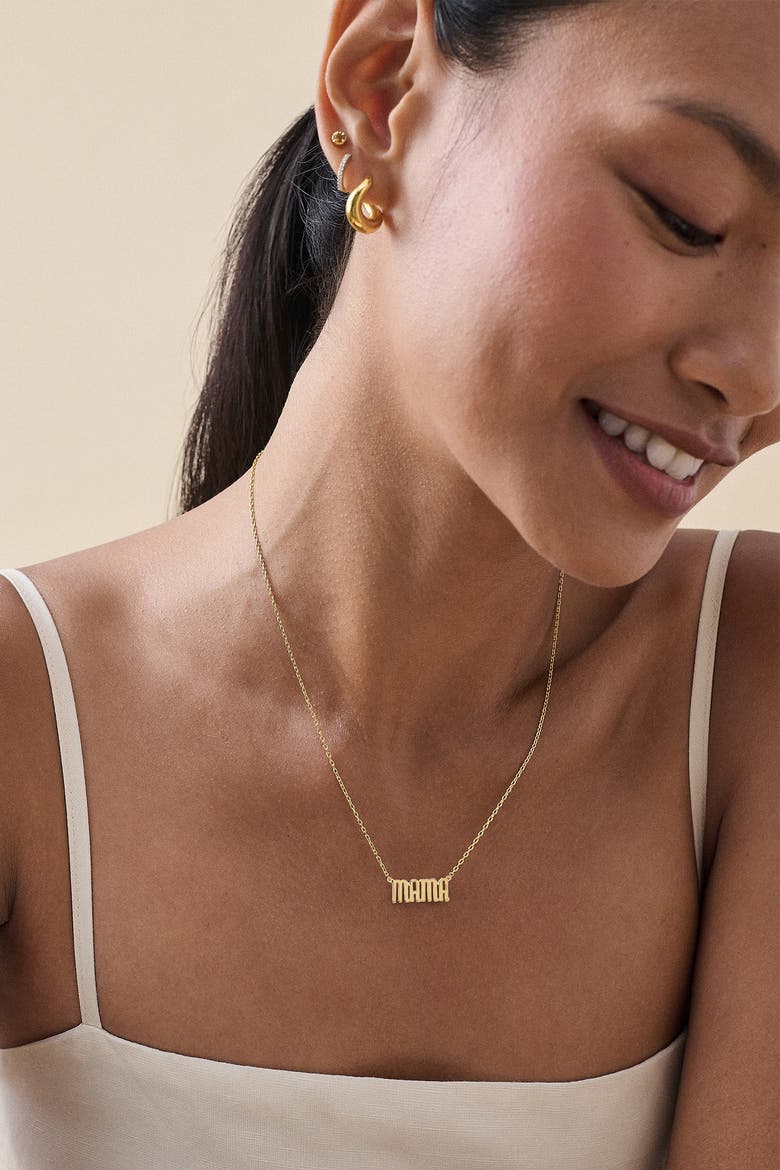 Mama Necklace, Alternate, color, Metallic Gold