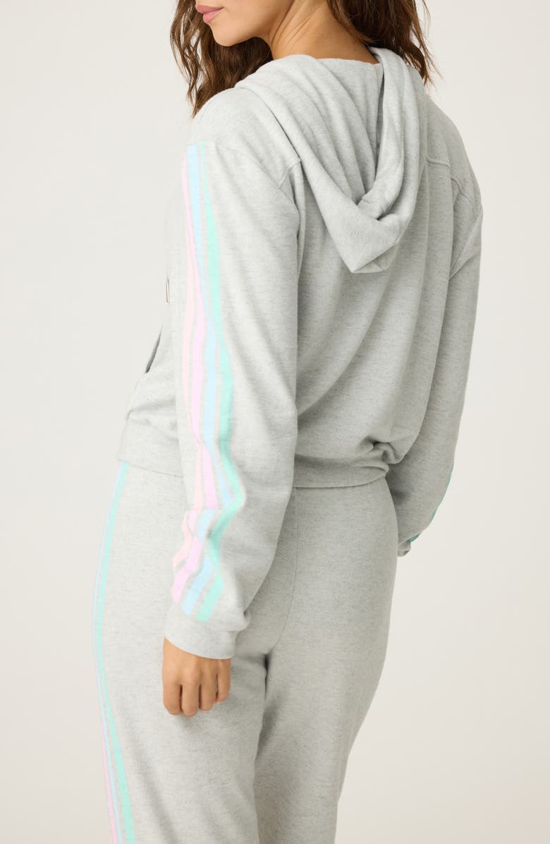 PJ Salvage Roll with It Peachy Jersey Hoodie, Alternate, color, Heather Grey