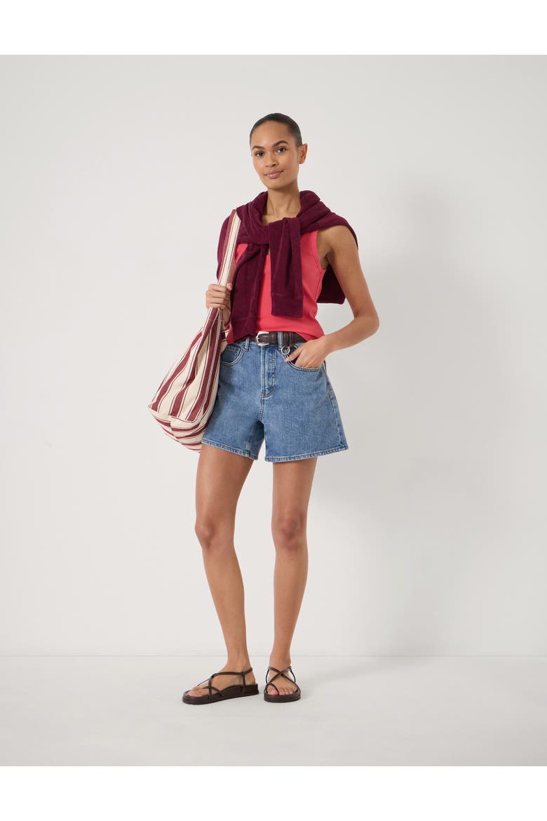 Essential Denim Stretch Shorts, Alternate, color, Light Blue Authentic