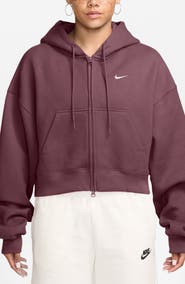 Nike Studio Fleece Oversize Cropped Hoodie
