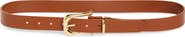 Good American Saddle Buckle Faux Leather Belt