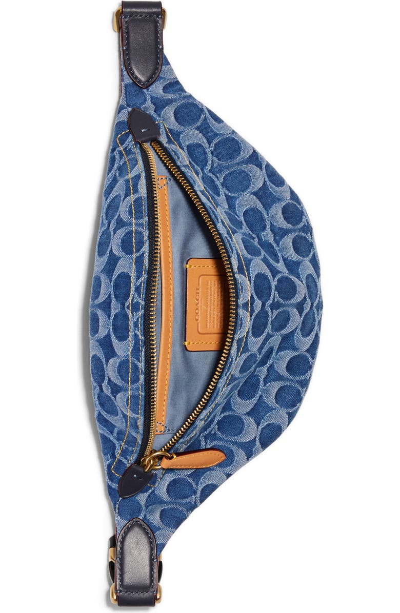 COACH Charter Signature Denim Belt Bag, Alternate, color,
