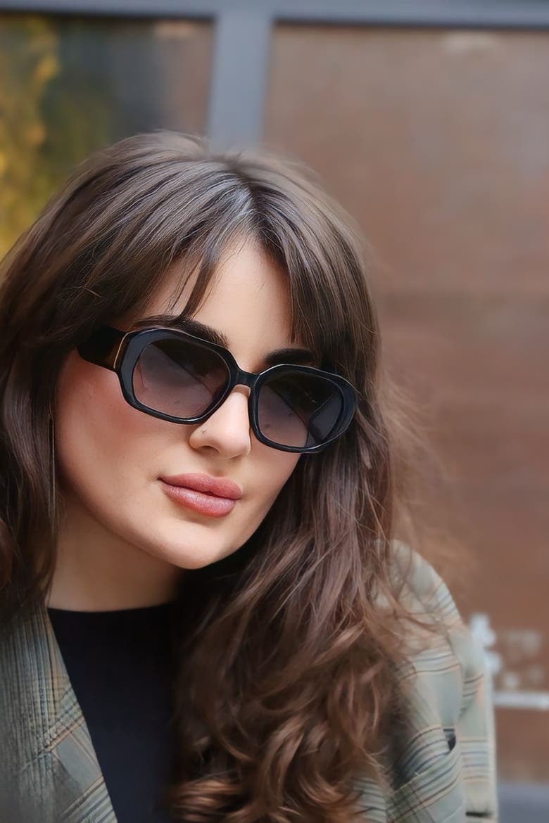 Nina Sunglasses, Alternate, color, Black