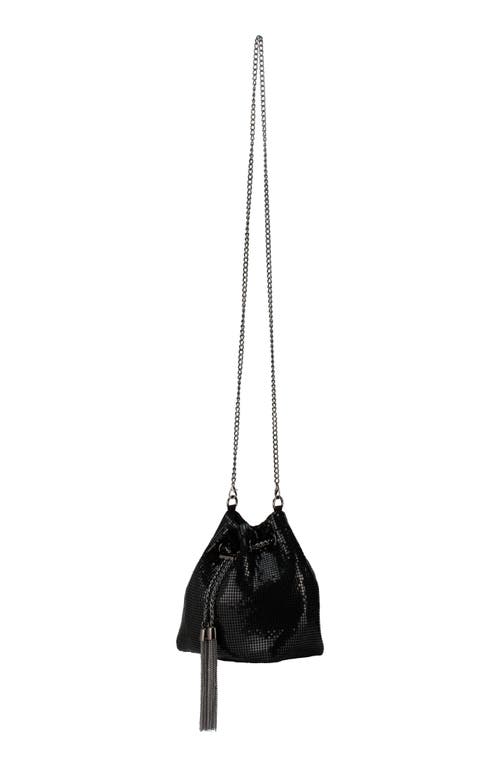 Olga Berg Sylvia Mesh Drawstring Top Handle Bag