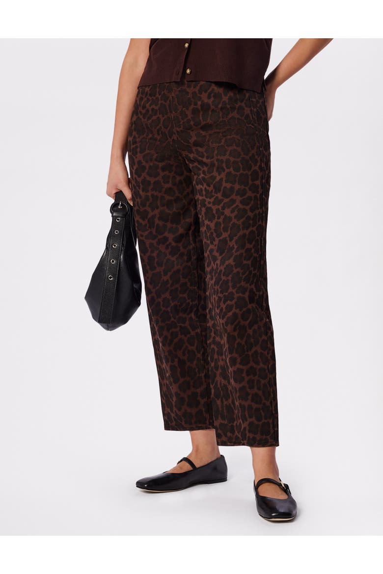 Leopard Print Barrel Jean, Alternate, color, Leopard Print