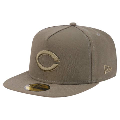 Men's New Era Olive Cincinnati Reds Color Pack A-Frame 59FIFTY Fitted Hat