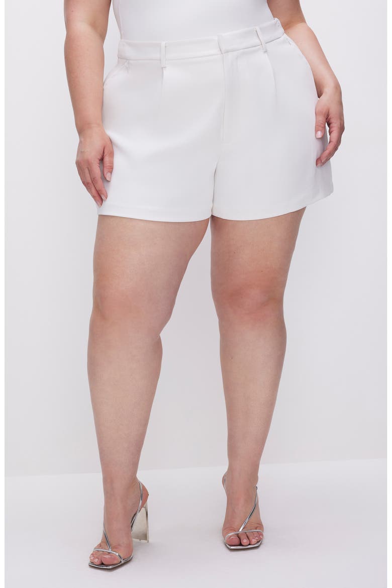 High Waist Trouser Shorts, Alternate, color, IVORY001