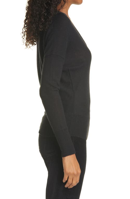 Rag & Bone Mandee Deep V-neck Cashmere Sweater In Black