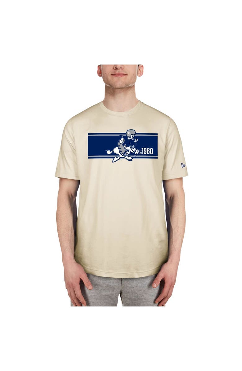 New Era Men's New Era Cream Dallas Cowboys Third Down Big & Tall Historic T-Shirt, Alternate, color, Cream