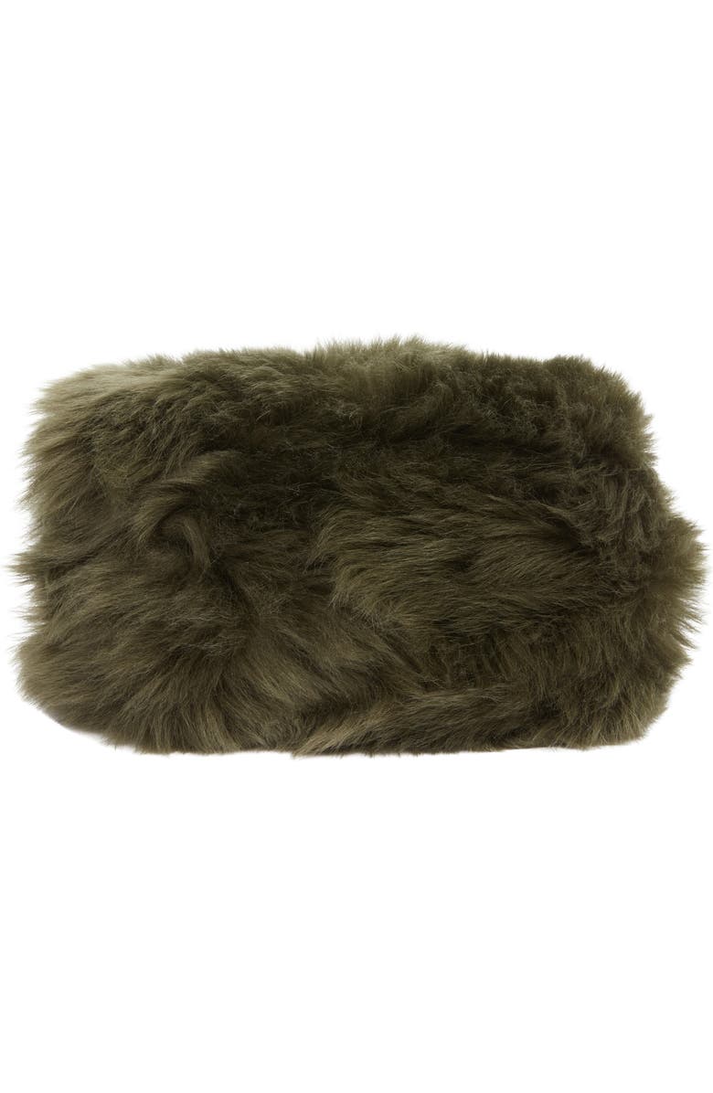 Saint Laurent Mini Jamie 4.3 Genuine Shearling Shoulder Bag, Alternate, color, Dark Olive