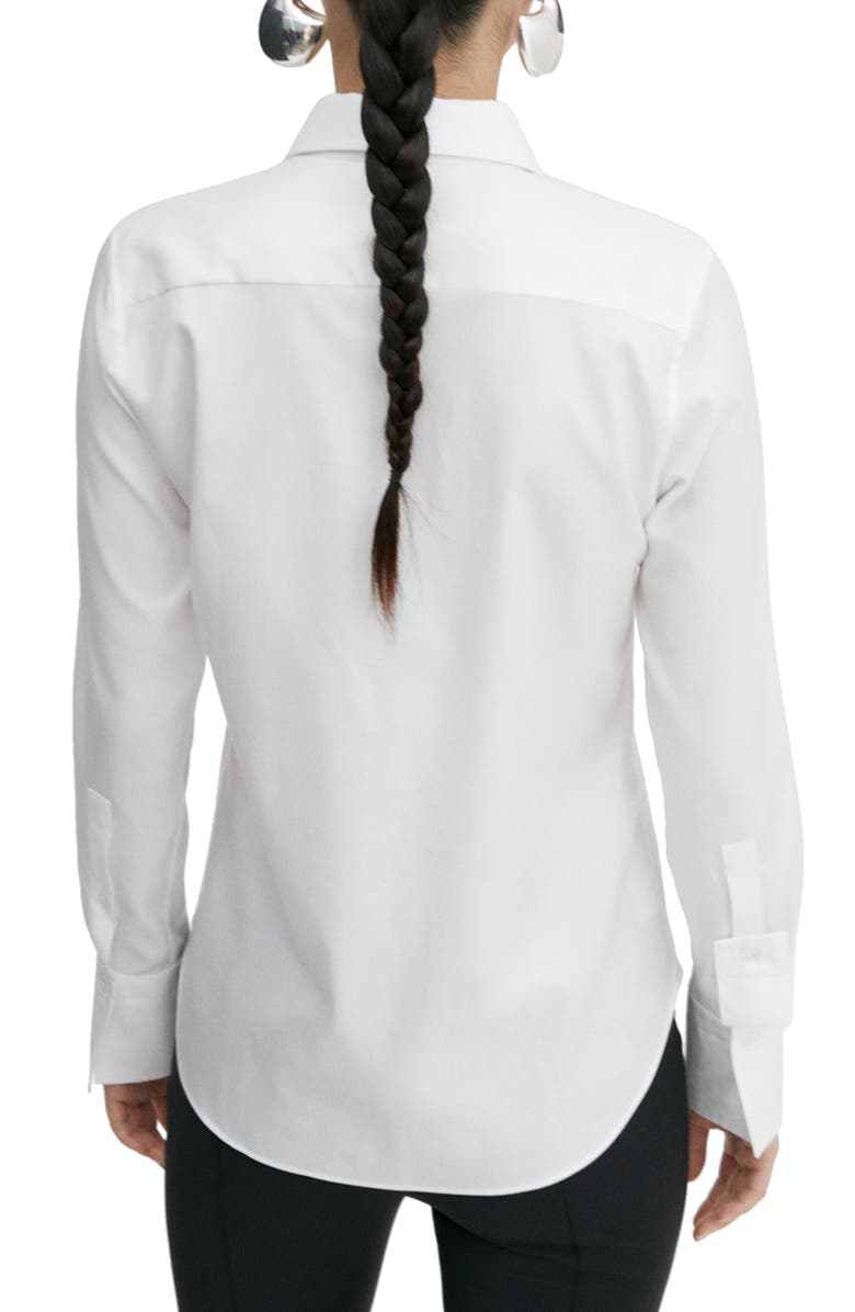 MANGO Slim Fit Cotton Poplin Button-Up Shirt, Alternate, color,