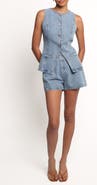 Petal & Pup Almana Denim Vest & Shorts Set