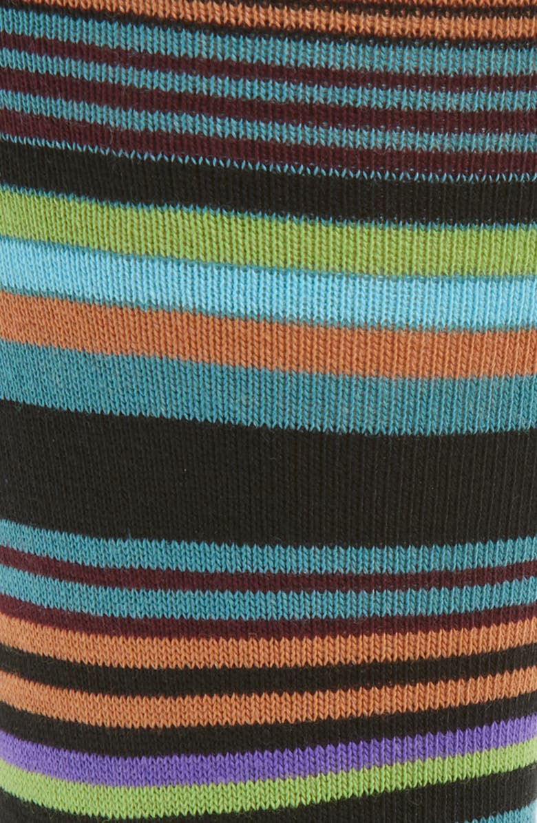 Paul Smith Niam Stripe Cotton Blend Dress Socks, Alternate, color, Black