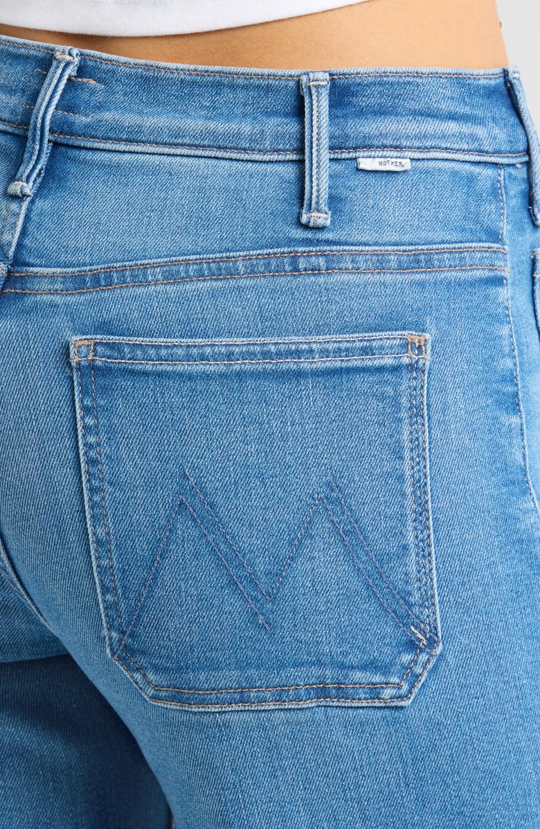 MOTHER Lil' Hustler Roller Patch Pocket Sneak Wide Leg Jeans, Alternate, color, Piece By Piece