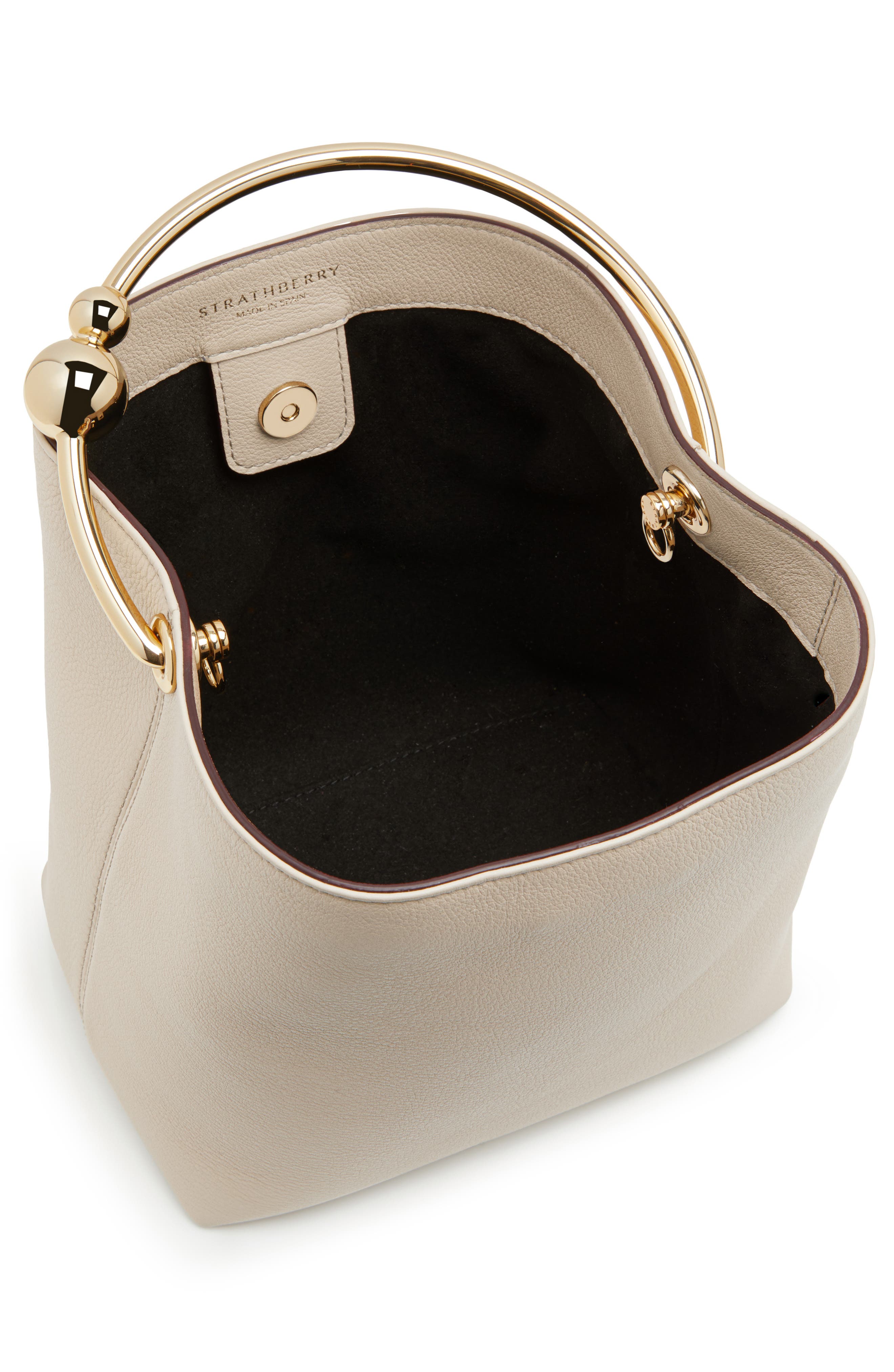 Strathberry The Circus Top Handle Leather Bucket Bag, Alternate, color, 