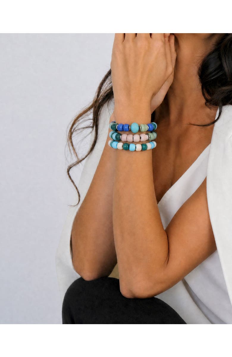 By Lilla Artemis Capsule Bracelet Hairtie Set, Alternate, color, Cerulean
