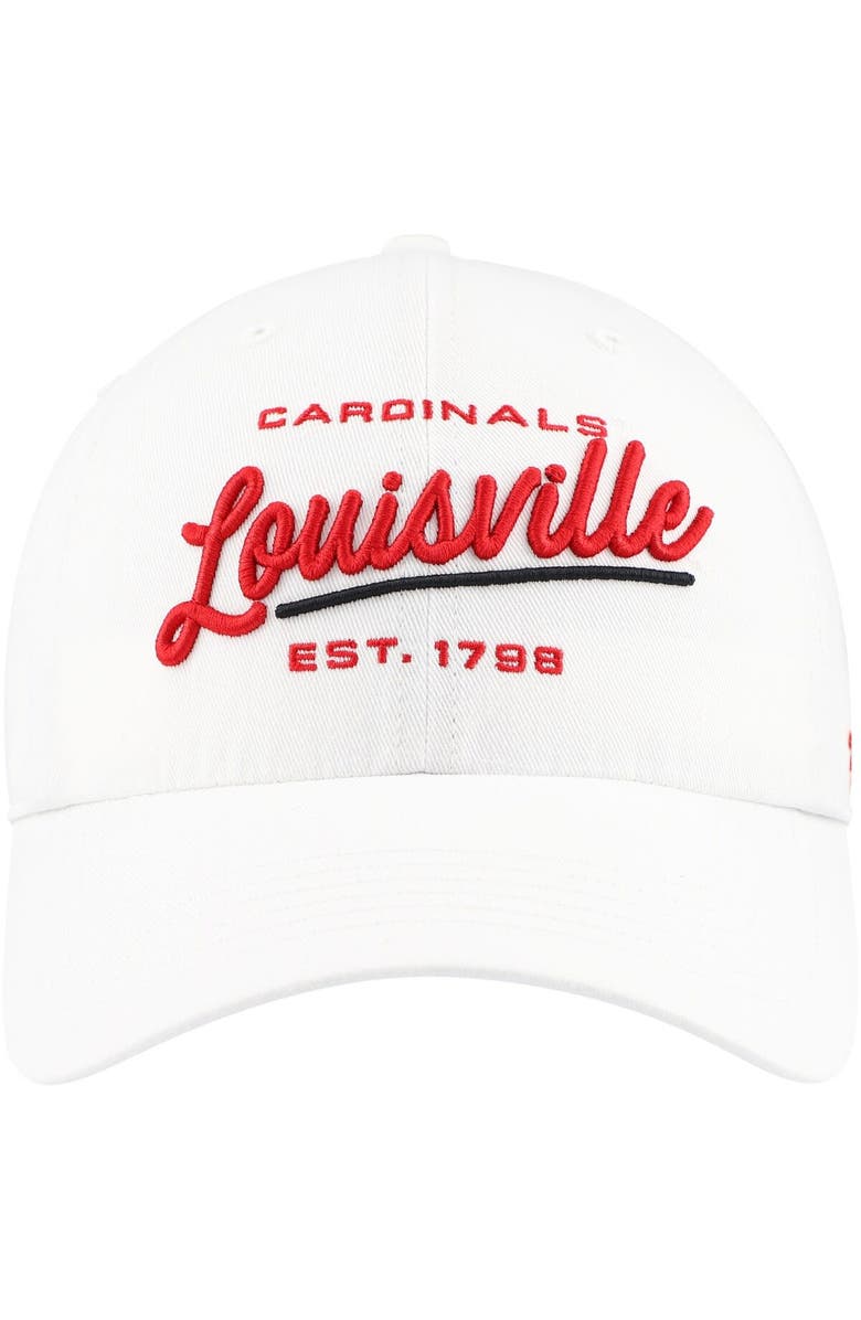 '47 Women's '47 White Louisville Cardinals Sidney Clean Up Adjustable Hat, Alternate, color, 