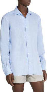 ZEGNA Oasi Linen Button-Up Shirt
