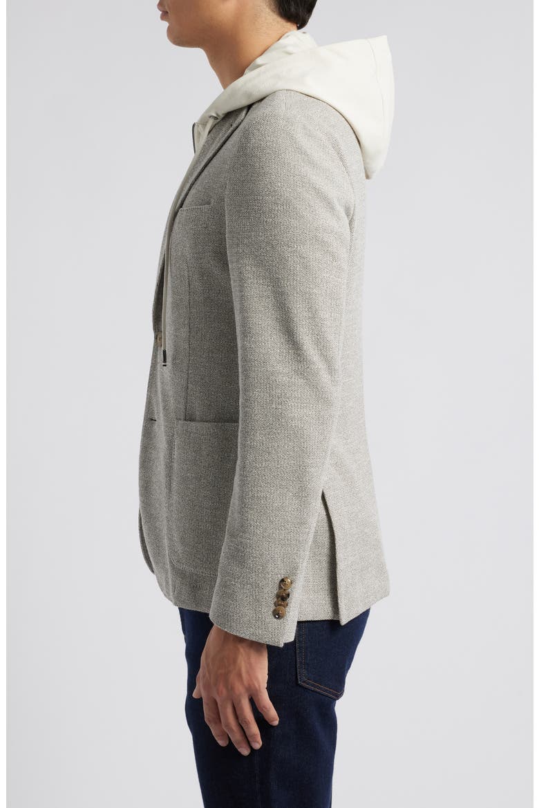 Hanry Knit Sport Coat with Removable Hooded Bib, Alternate, color, LIGHT BEIGE
