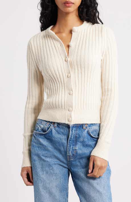 Madewell Rib Cotton & Merino Wool Blend Cardigan