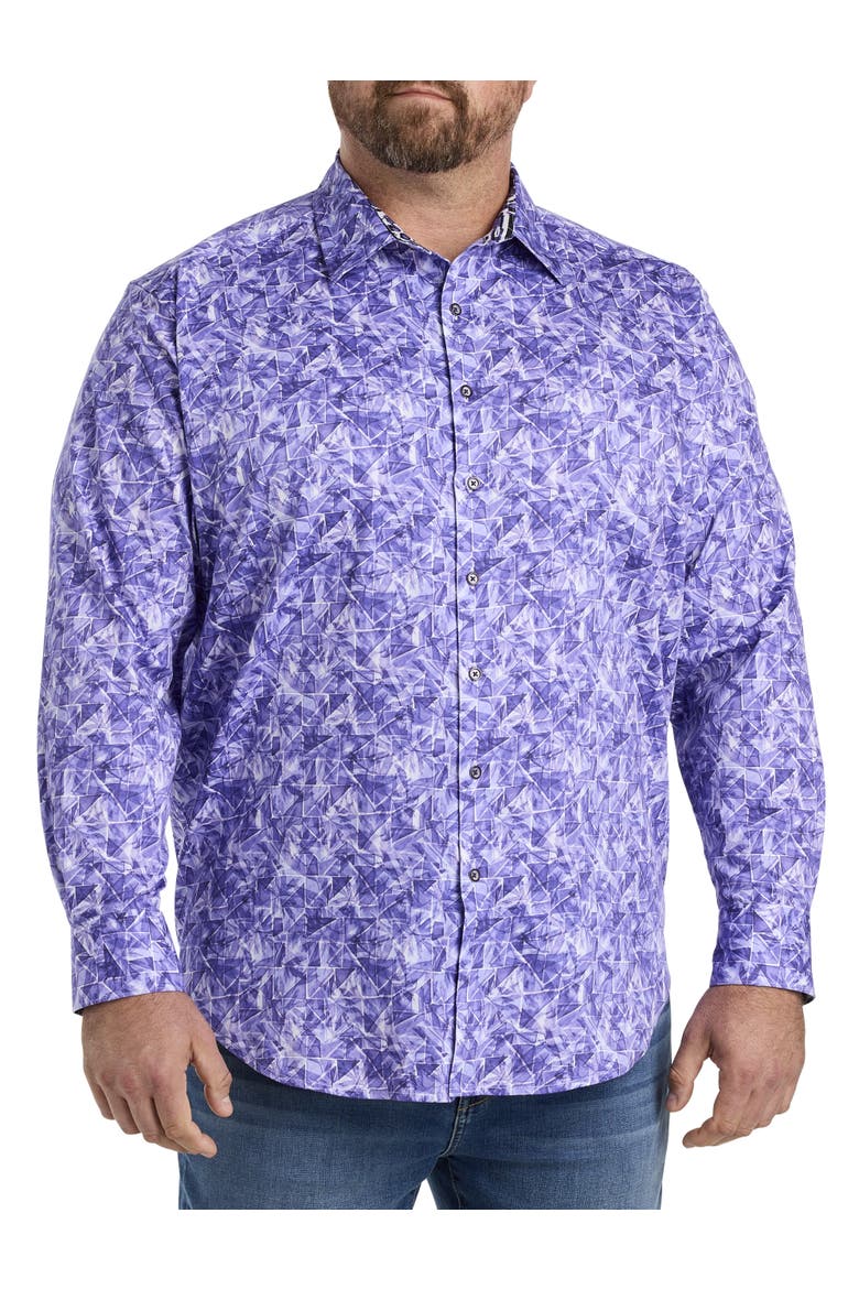 Big & Tall Kimball Sport Shirt, Alternate, color, PURPLE