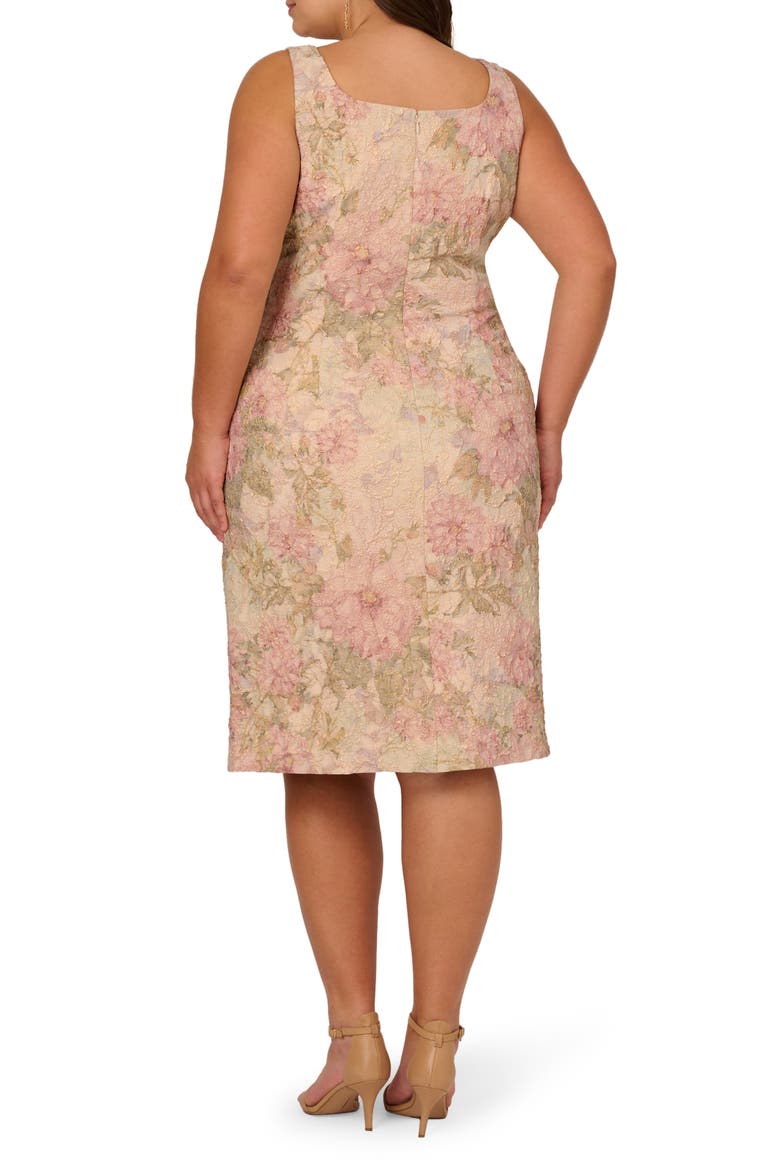 Floral Matelasse Sleeveless Dress, Alternate, color, ROSE MULTI