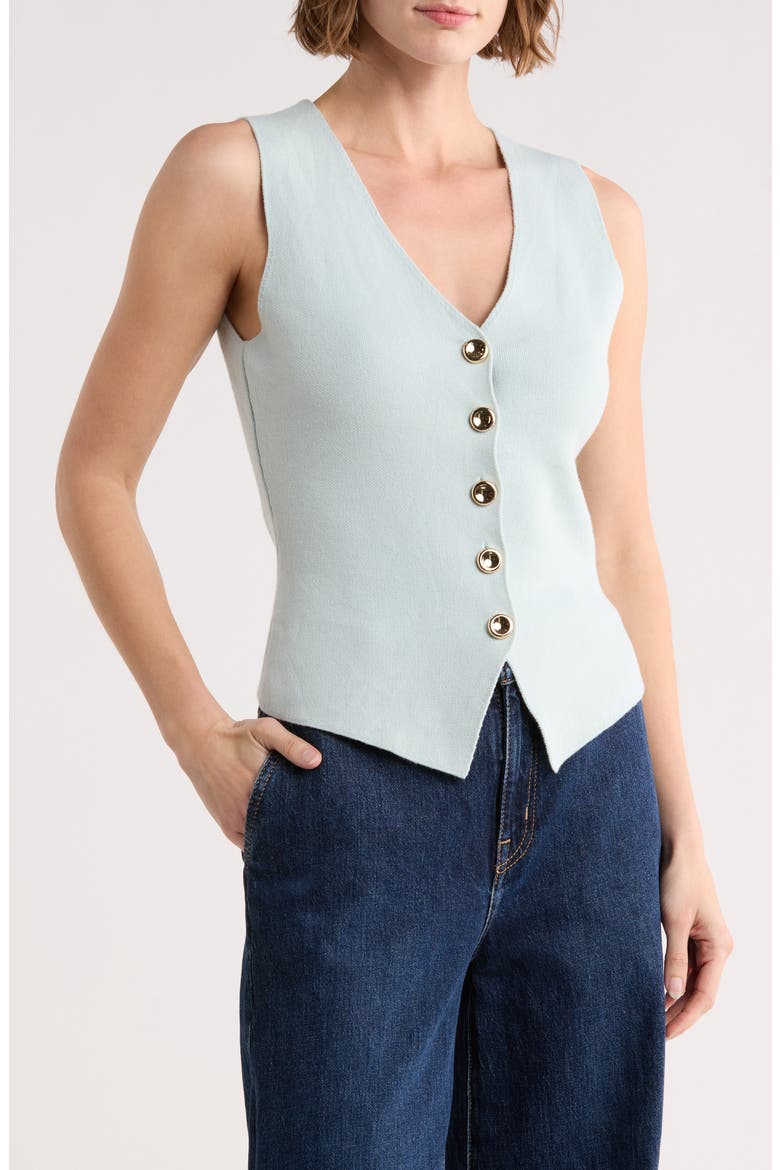 Button-Up Vest, Main, color, SAGE