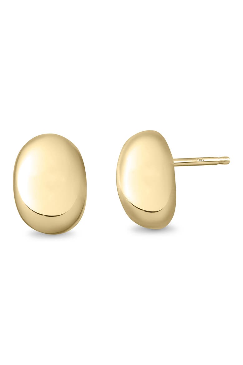 14k Gold Stud Earrings, Main, color, 14KY