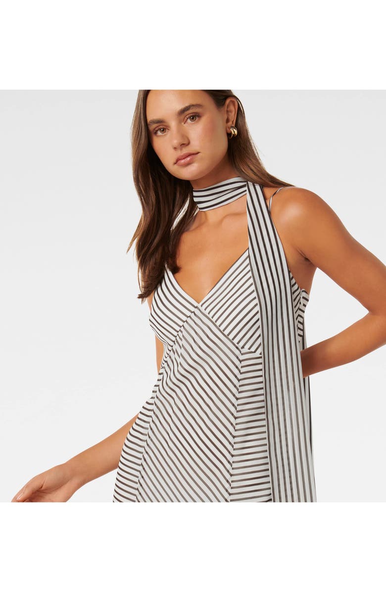 Ever New Directional Stripe Maxi Dress with Scarf, Alternate, color,