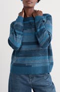 Seasalt Cornwall Shore Dock Stripe Lambswool Blend Crewneck Sweater